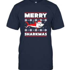 Merry Sharkmas T shirt Gift Christmas Funny Unisex T-Shirt