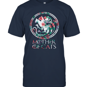 Mother Of Cats Cat Mom Floral Mothers Day Unisex T-Shirt