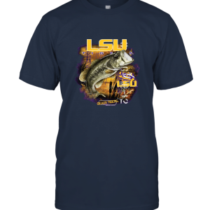 New World Graphics NCAA LSU Bass Fishing T Shirt Unisex T-Shirt
