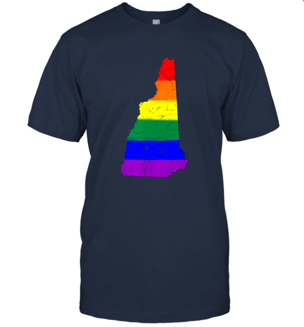 New Hampshire Gay Pride Flag T Shirt Unisex T-Shirt