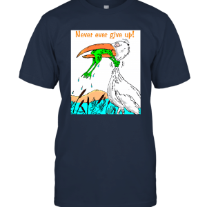 Never give up stork and frog Unisex T-Shirt