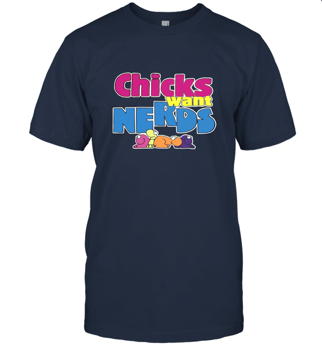 Nerds Candy Chicks Want Nerds Steel Heather Mens T Shirt Unisex T-Shirt