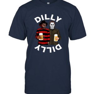 Myer and Freddy Drink Beer  Dilly Dilly Halloween Unisex T-Shirt
