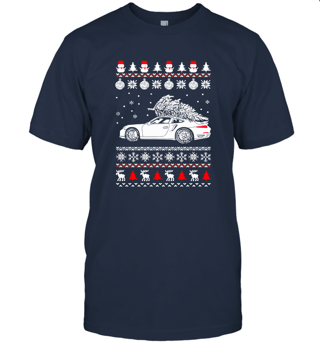 Porsche 911 Brings Christmas Home Ugly Sweater Unisex T-Shirt