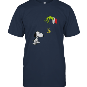 Poogky Grinch Stealing Snoopy Woodstock Unisex T-Shirt