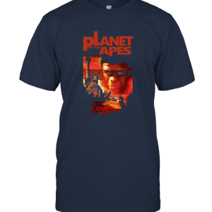Planet of the Apes T Shirt Movie Liberty Due Tone Unisex T-Shirt