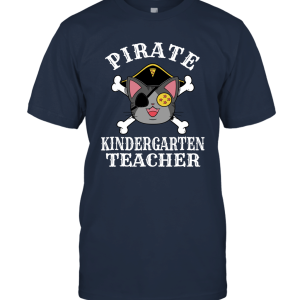 Pirate Kindergarten Teacher Cat Halloween Unisex T-Shirt