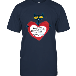 Pete the Cat Pete Valentine Heart Unisex T-Shirt