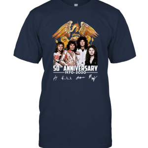 Queen 50th Anniversary 1970 2020 Members Signature Fans Shirt Unisex T-Shirt