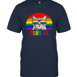 Purride Cat LGBT T Shirt Gay Pride Shirt Unisex T-Shirt