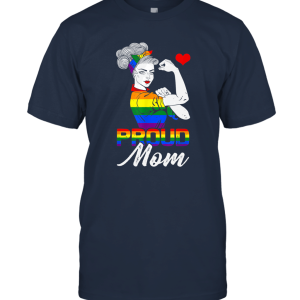 Proud Mom Shirt LGBT Gay Pride Parents Support T shirt Gift Unisex T-Shirt
