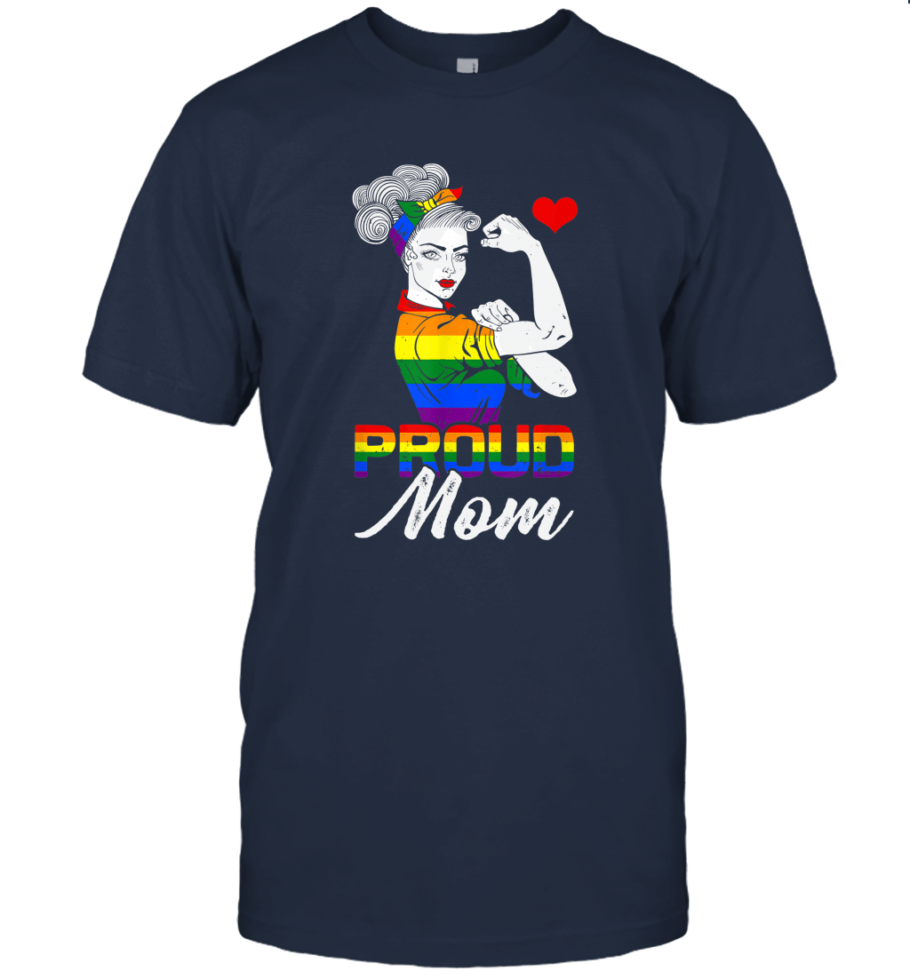 Proud Mom Shirt LGBT Gay Pride Parents Support T shirt Gift Unisex T-Shirt