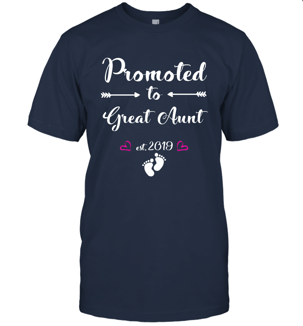 Promoted to Great Aunt Est 2019 New Great Auntie To Be Shirt Unisex T-Shirt