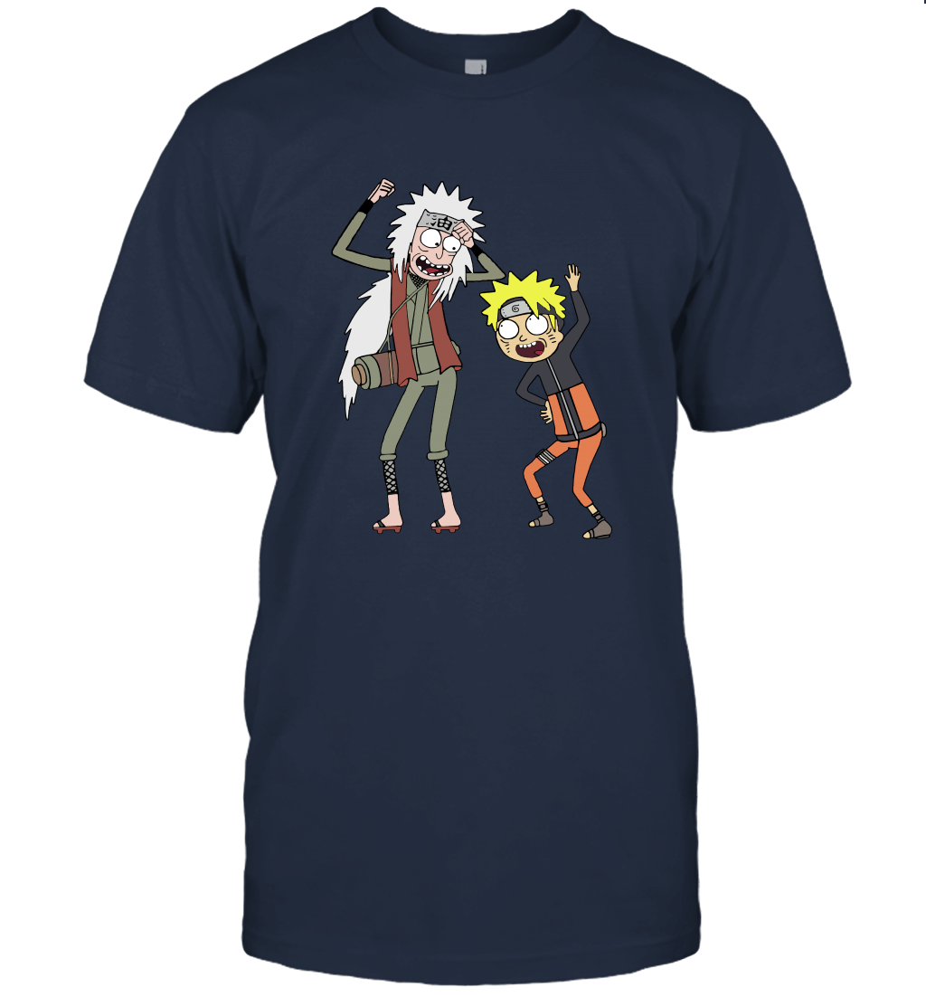 Rick and Morty Naruto and Jiraiya Mashup Naruto Shippuden Adult TShirt Unisex T-Shirt