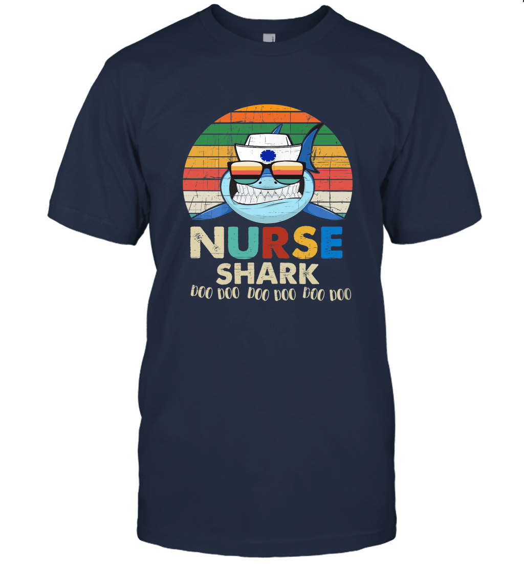 Retro Vintage Nurse Shark Doo Doo Doo Tshirt Nurse Gifts Unisex T-Shirt