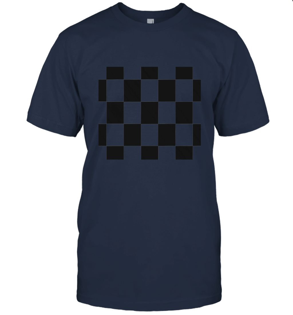 Retro Black and White Checkered Checkerboard Checkers Unisex T-Shirt
