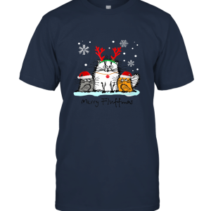 Santa Cat Merry Fluffmas Funny Unisex T-Shirt