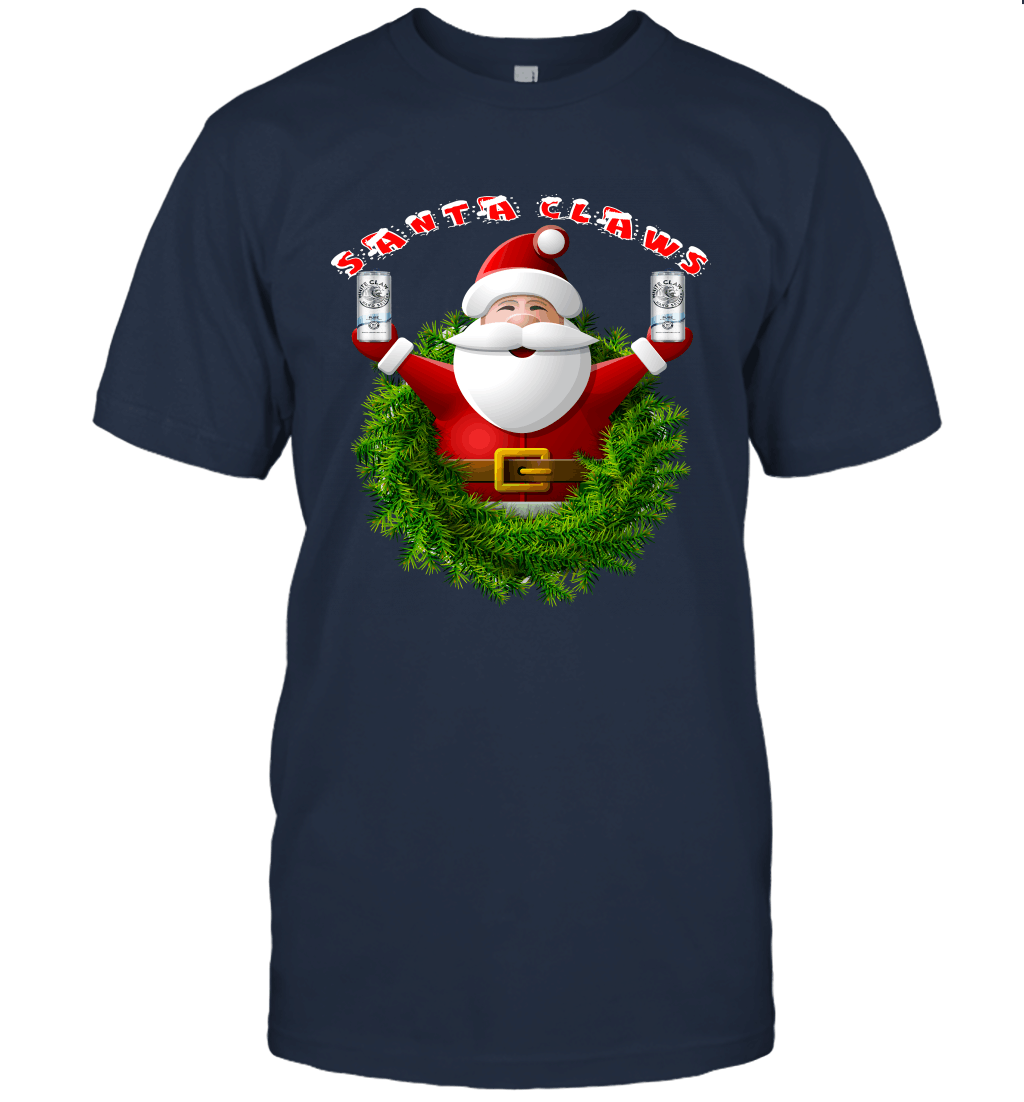 Santa Claws Christmas Claw Drinking Party Unisex T-Shirt