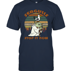 Seagulls Stop It Now Vintage Beach Unisex T-Shirt