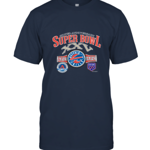 Vintage 1990 Buffalo Bills 25th Super Bowl Silver Anniversary AFC Champions Unisex T-Shirt