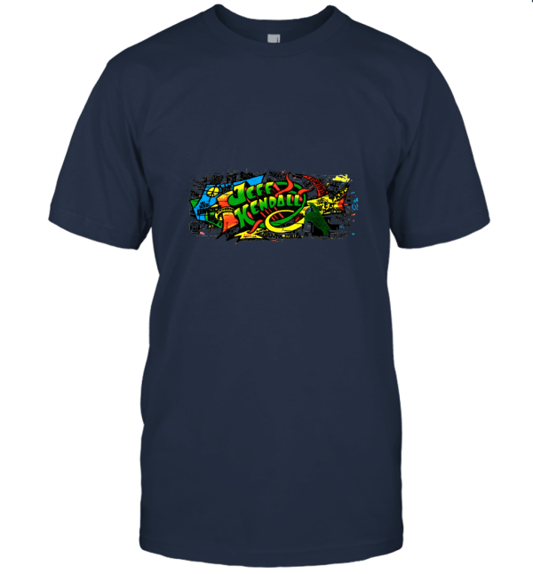 Vintage 1990's Neon Print JEFF KENDALL Santa Cruz Skateboard Unisex T-Shirt