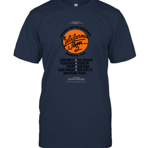 Vintage 70s California Jam 2 Rock Concert Festival T shirt 1978 Ontario Motor Speedway back Unisex T-Shirt