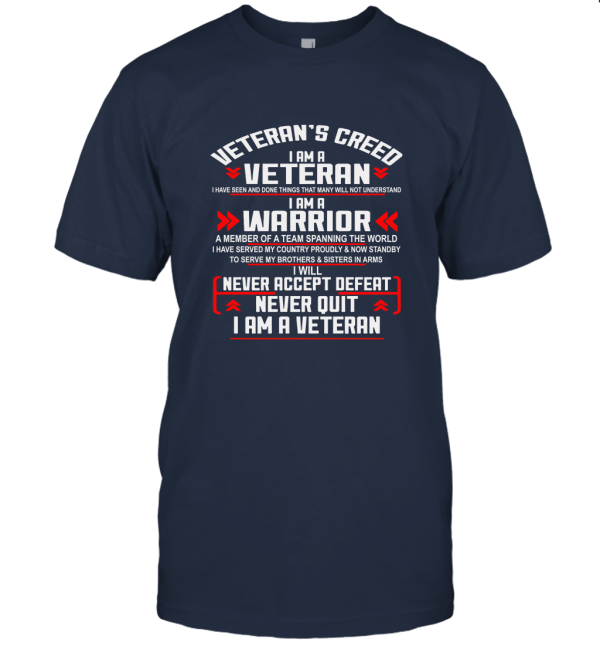 Veterans Warrior Veteran's Creed Unisex T-Shirt