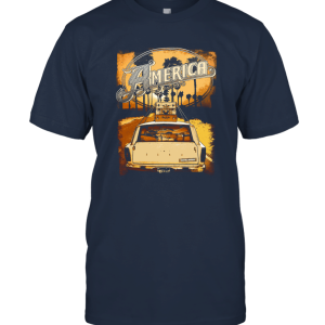 Unisex America  Mens Ventura Highway T Shirt in Brown Unisex T-Shirt