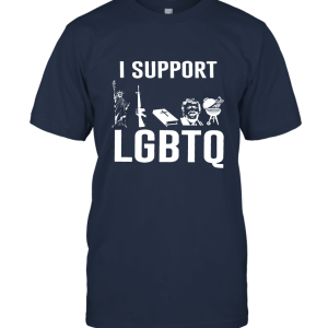 Unisex I Support LGBT Liberty Guns Bible  Unisex T-Shirt