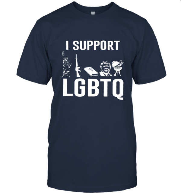 Unisex I Support LGBT Liberty Guns Bible  Unisex T-Shirt