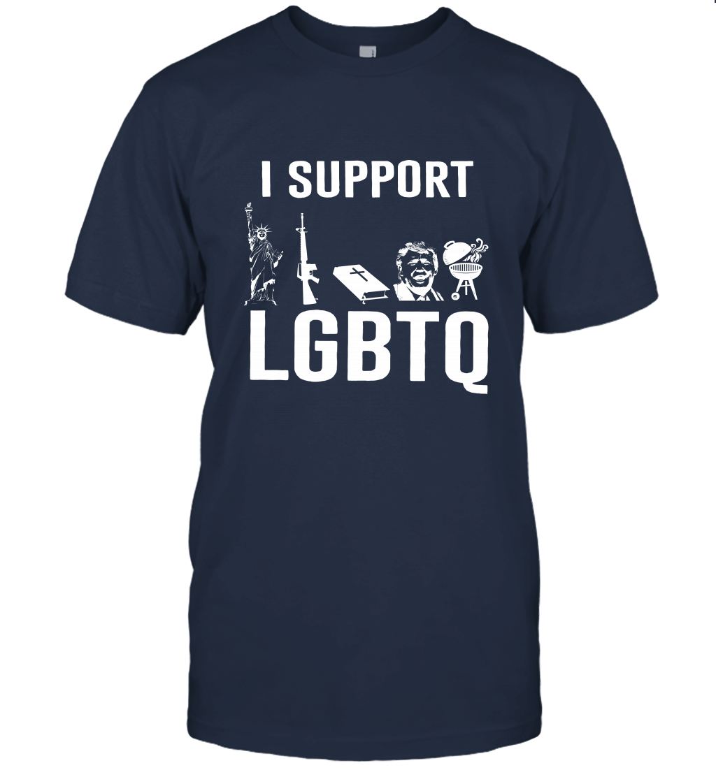 Unisex I Support LGBT Liberty Guns Bible  Unisex T-Shirt