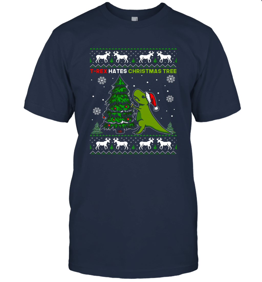 T Rex Hates Christmas Unisex T-Shirt