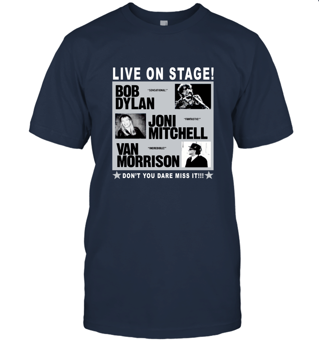 Tour Shirt Bob Dylan Joni Mitchell Van Morrison Unisex T-Shirt