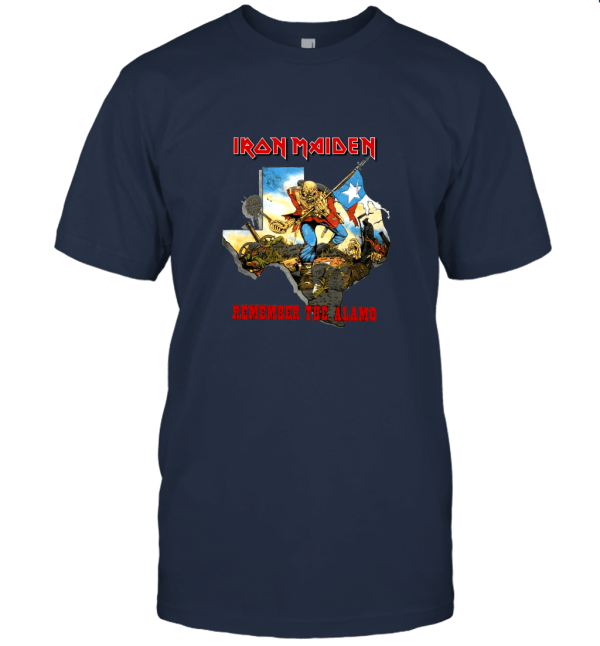 Vintage Iron Maiden Remember The Alamo Brain Damage in Texas Tour Unisex T-Shirt