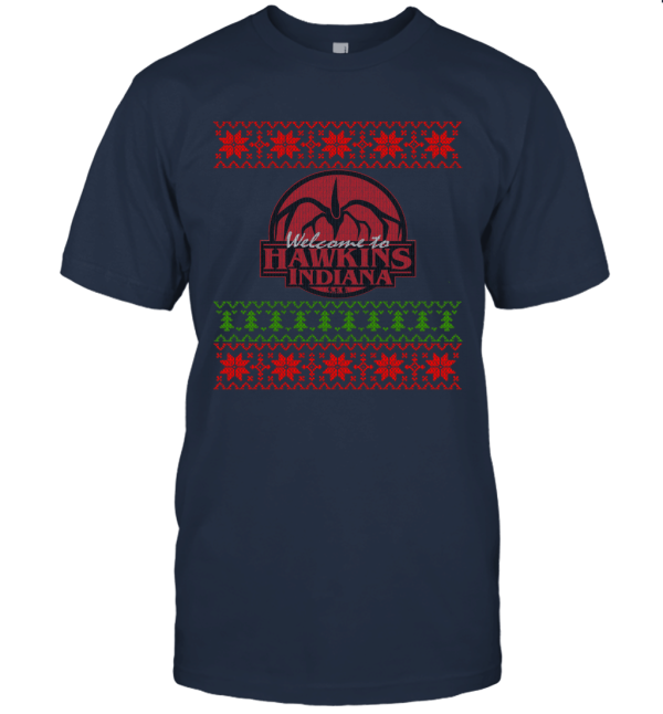 Welcome to Hawkins Indiana Ugly Christmas Unisex T-Shirt
