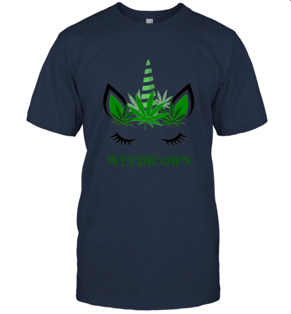 Weedicorn Unicorn Weed Marijuana Cannabis Weed Pot Leaf Unisex T-Shirt