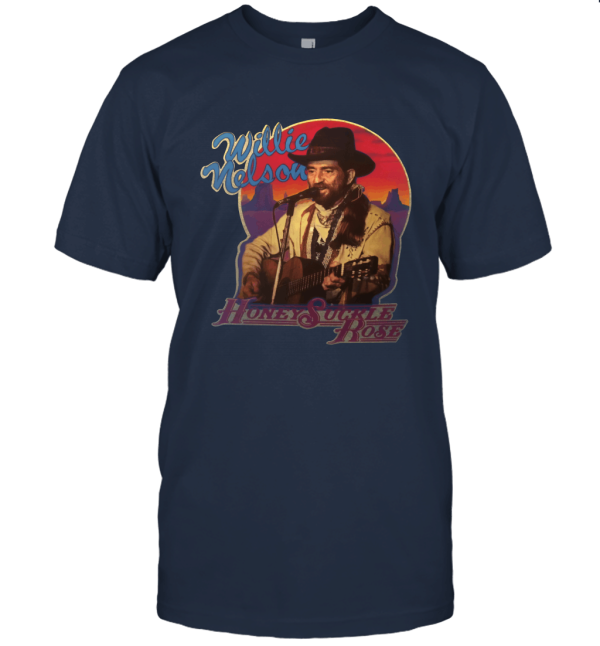 VTG 80s Willie Nelson T Shirt Honeysuckle Rose Country Music Concert Unisex T-Shirt