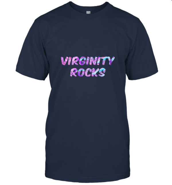 Virginity Rocks Colorful Funny Cool Letters Unisex T-Shirt