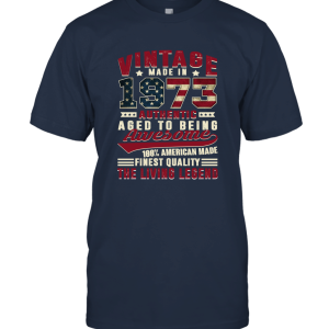 Vintage Retro Genuine Made In 1973 45th Birthday Gift Idea Unisex T-Shirt