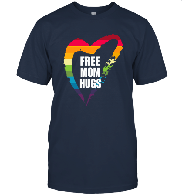 Women Womens free mom hugs t shirt LGBT V Neck T Shirt Unisex T-Shirt