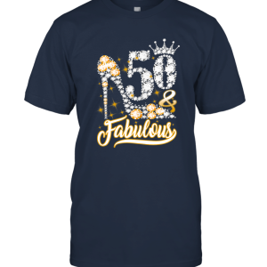 Womens 50 and Fabulous 50th Birthday Diamond T Shirt Unisex T-Shirt