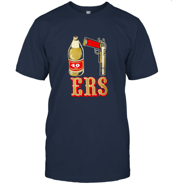 49ers 40 OZ 9MM Gold Gun Unisex T-Shirt