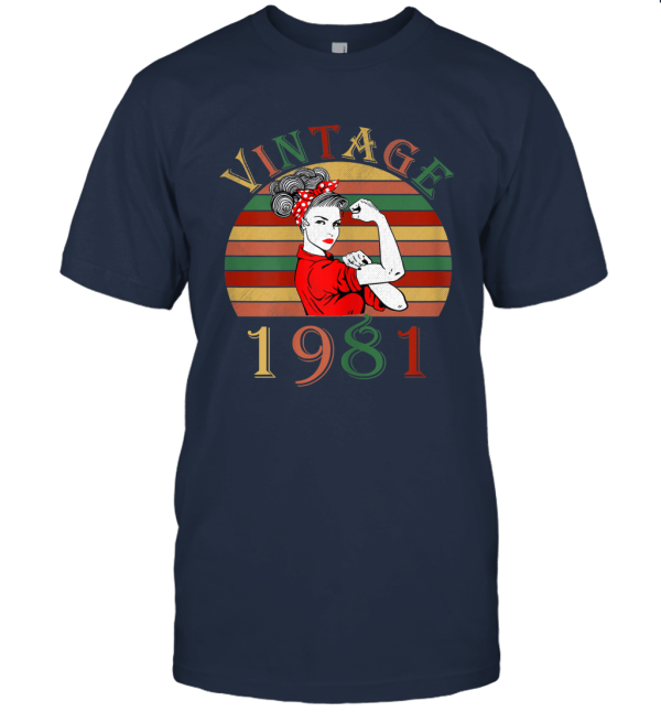 38th Birthday Black Woman T Shirt Black Girl Vintage 1981 Unisex T-Shirt