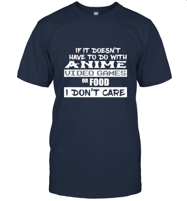 Anime Video Games Food TShirt Funny Sarcastic Gamer Tees Unisex T-Shirt