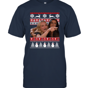 Angry Women Yelling At Confused Cat At Dinner Table Meme Christmas Gift Unisex T-Shirt