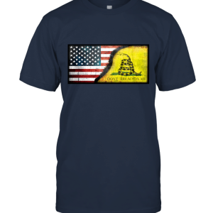 American Flag Dont Tread On Me Grunged Unisex T-Shirt