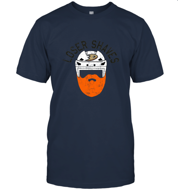 Anaheim Ducks Retro Brand Gray Loser Shaves Beard Unisex T-Shirt