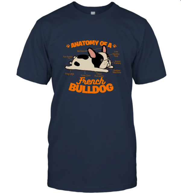 Anatomy of a French Bulldog Unisex T-Shirt