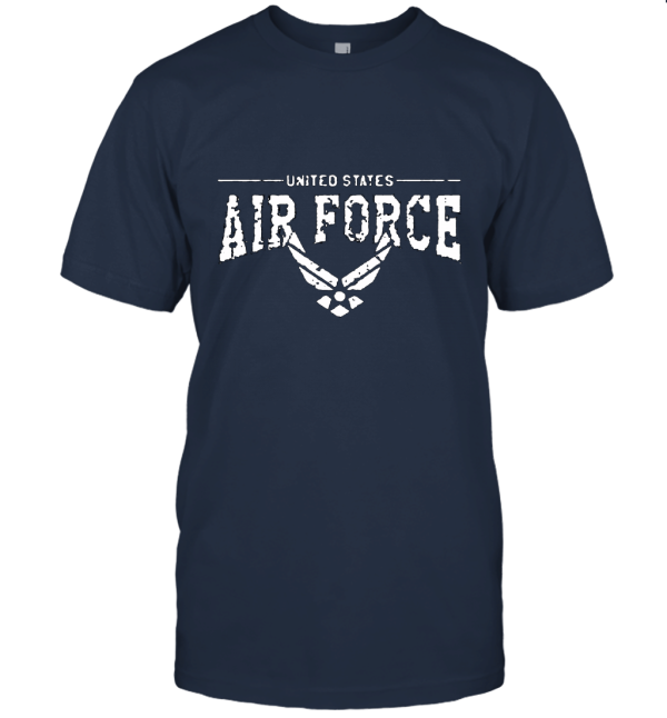 All Things Augustshirt US Airforce Logo With Flag on Sleeve Men's T Shirt Unisex T-Shirt