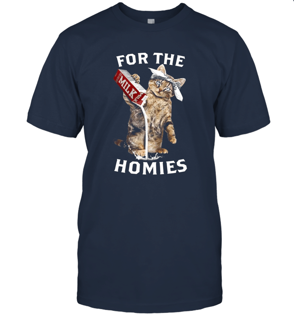 Cat For The Homies Black Unisex T-Shirt